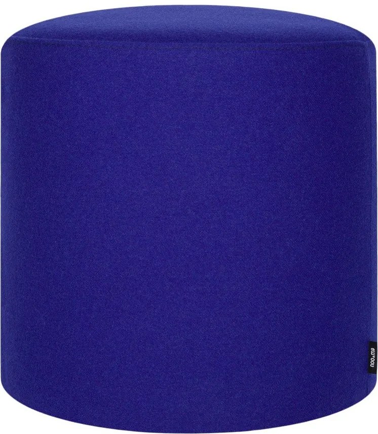 Modrý vlnený taburet Folk – noo.ma