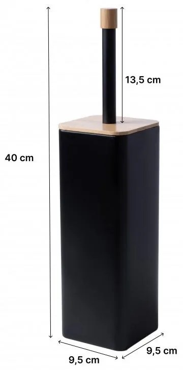 Erga Fonti, WC kefa na postavenie, čierna-bambus, ERG-YKA-PD.FONTI-BLK