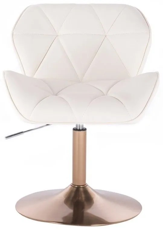 LuxuryForm DESIGN Stolička MILANO na zlatom tanieri - biela