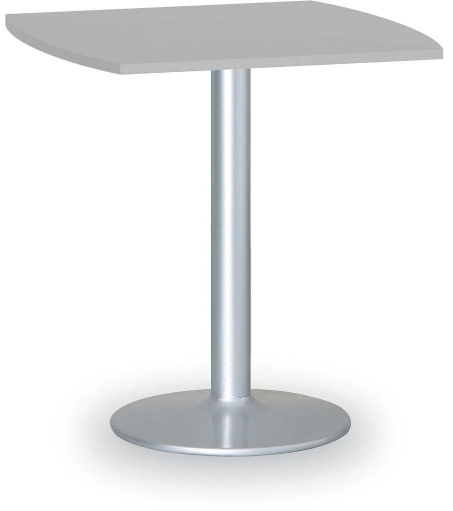 Konferenčný stolík FILIP II, 660x660 mm, sivá podnož, doska sivá