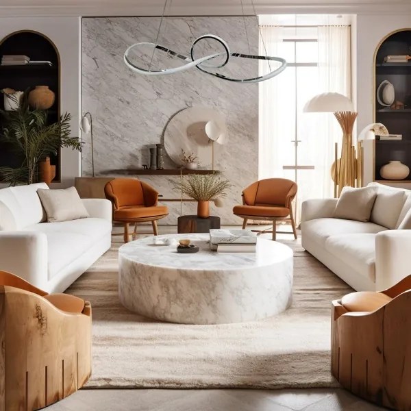 LED Luster na lanku MARCO LED/42W/230V lesklý chróm