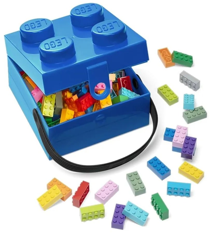 Modrý úložný box s rukoväťou LEGO®