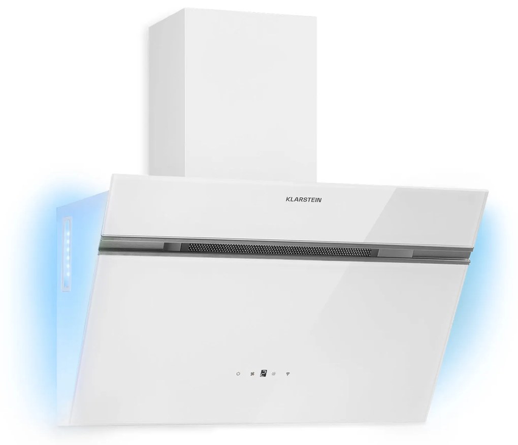 Alina 60 Smart, digestor, 60 cm, nástenný, 600 m³/h, LED podsvietenie, skleněné čelo, biely