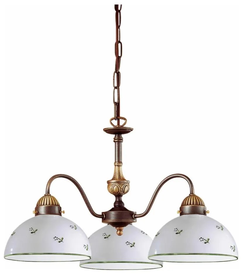 Kolarz 731.83.20 - Luster na reťazi NONNA 3xE27/75W/230V zelená