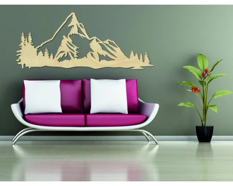 Hory obraz na stenu z drevenej preglejky príroda I SENTOP PR0324