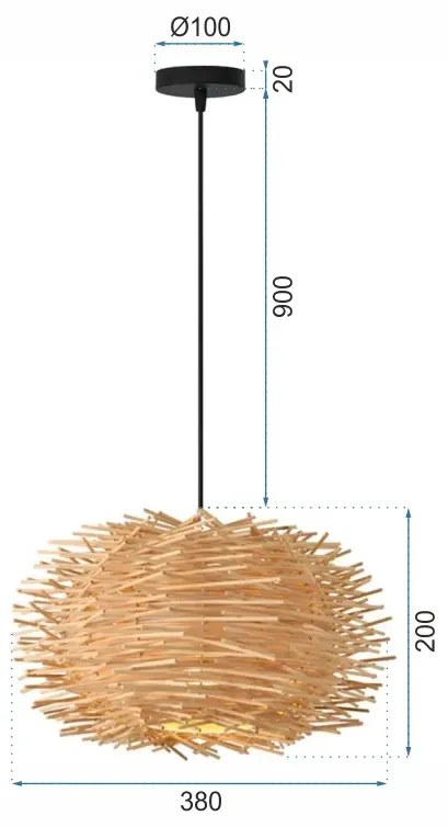 Dekorstudio Stropné svietidlo BAMBUS - APP 884 - 1CP