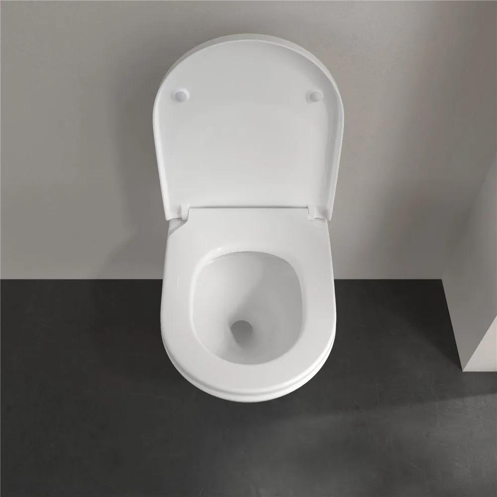 VILLEROY &amp; BOCH Subway 3.0 závesné WC s TwistFlush, s hlbokým splachovaním bez vnútorného okraja, 370 x 560 mm, biela alpská, 4670T001
