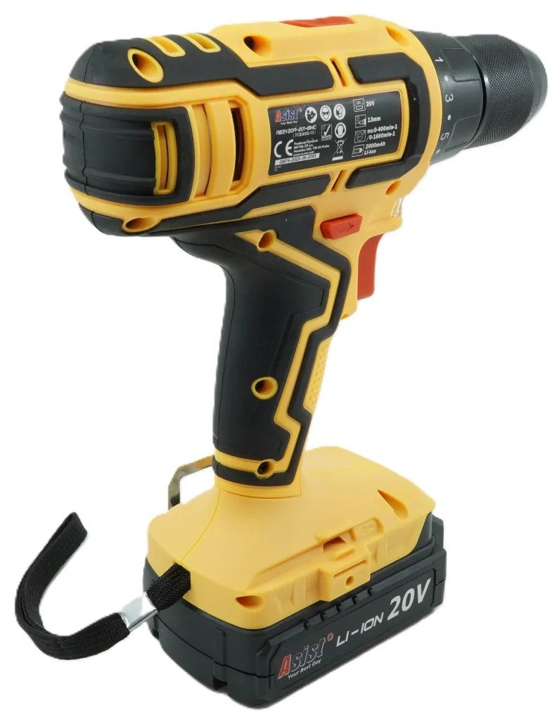 Aku vŕtačka 20V 2,0Ah v kufri ASIST AKU GANG