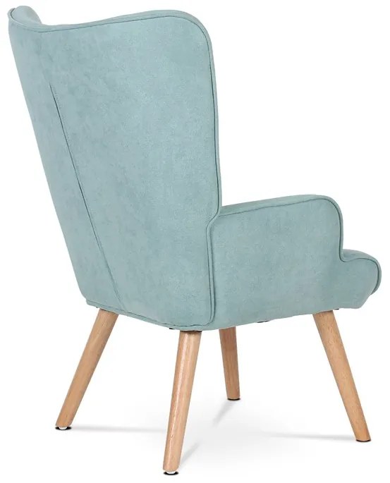 BONTEC Kreslo ušiak, modrá látka, AK-302 BLUE2 Farba: Hnedá
