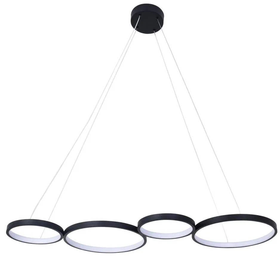 LED Luster na lanku FLAMENCO LED/42W/230V 4000K čierna