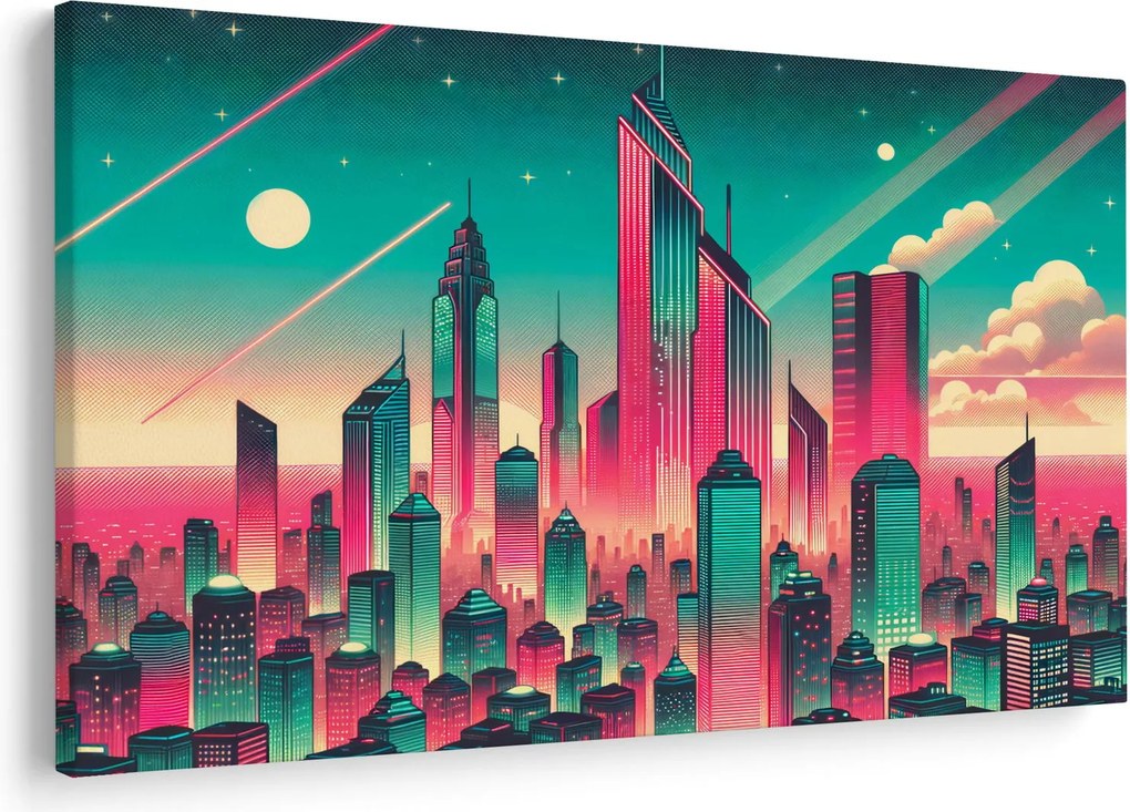 Obraz – Veľkomesto v pop-art štýle (90x60 cm)