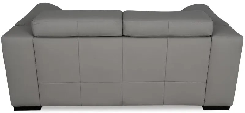 Moderná kožená pohovka LOREN II (2P), tm. modrá (madras - 106 dark blue)