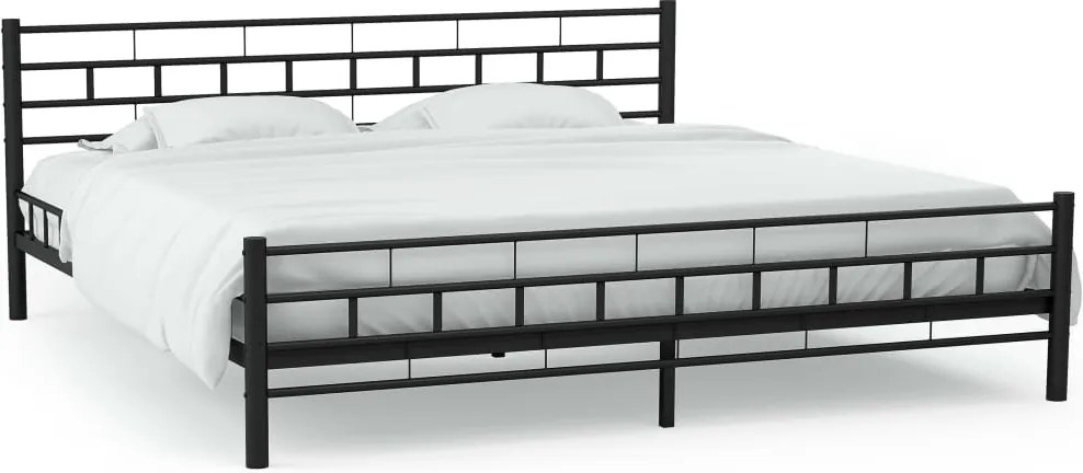 246733 Edco Kovový rám postele s roštami 160x200 cm blokový dizajn