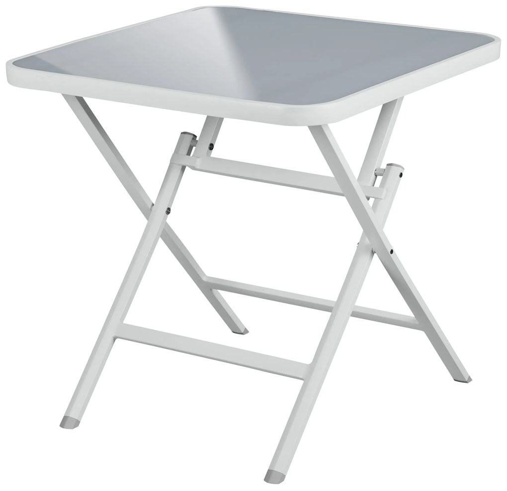 Livarno home Hliníkový skladací stôl Houston, biely (100386251)