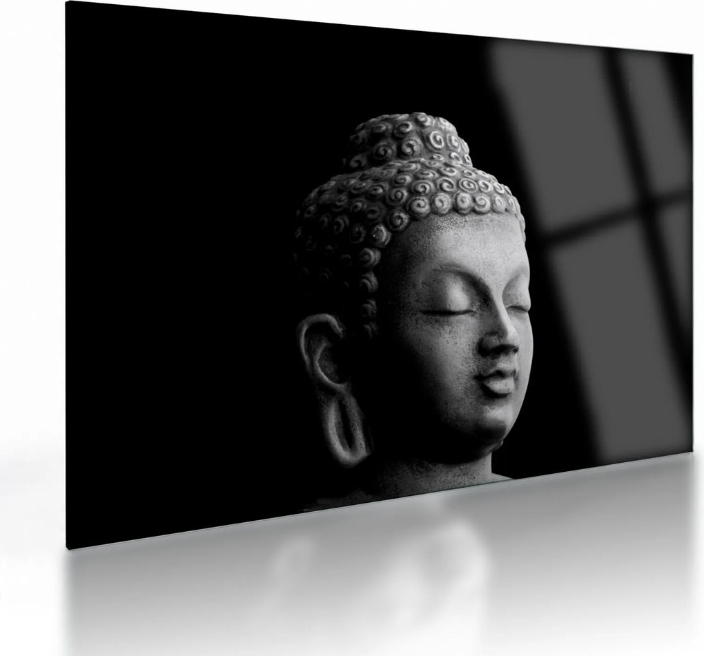 Sklenený obraz - Budha, portrét (70x50 cm)