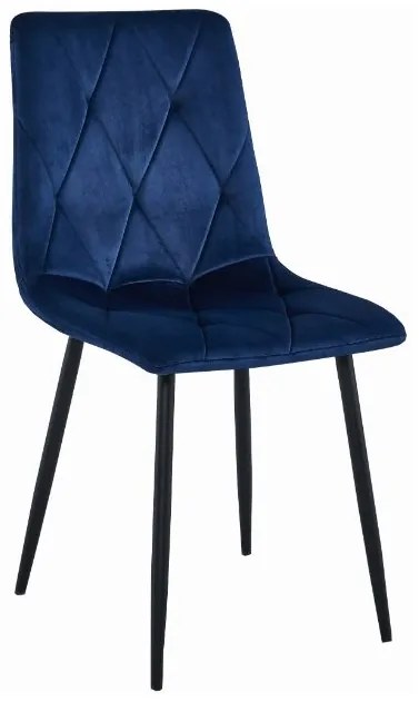 Zamatová stolička Sevilla modrá