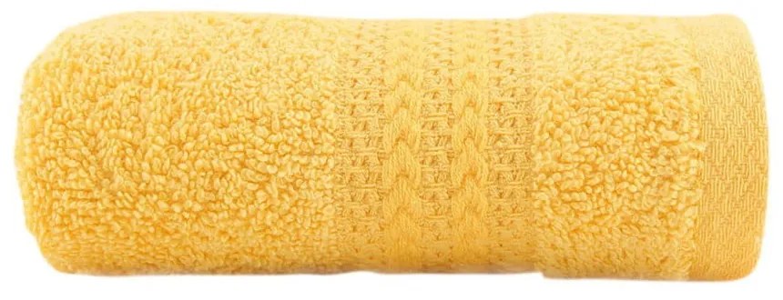 Žltý uterák z čistej bavlny Sunny, 30 × 50 cm