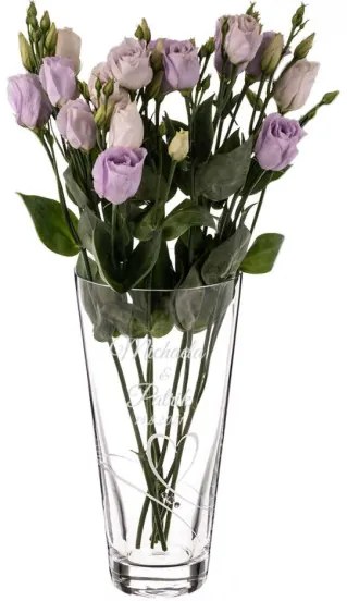 Diamante krištáľová váza Romance s kamienkami Swarovski 25 cm