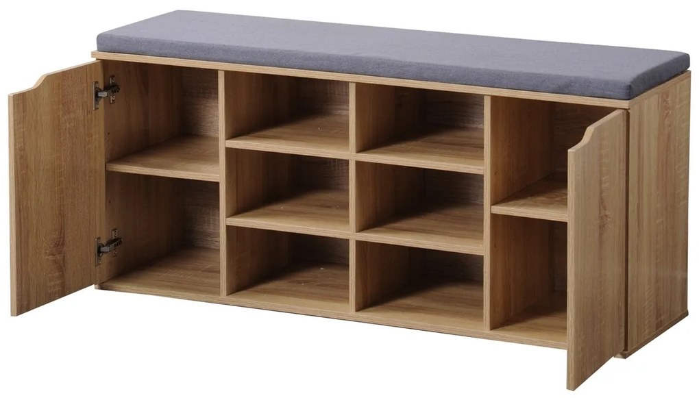 Kesper 15928 Botník s podsedákom, dekor dub, 103 x 48 x 30,5 cm