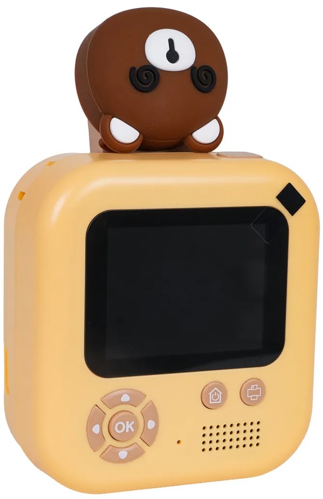 Detský fotoaparát s tlačiarňou – Medveď alebo Kačka + fixky a nálepky Tvar: Kačka