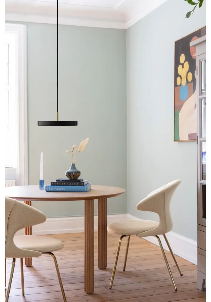 Čierne LED závesné svietidlo so stmievačom s kovovým tienidlom ø 31 cm Asteria Plus Mini – UMAGE