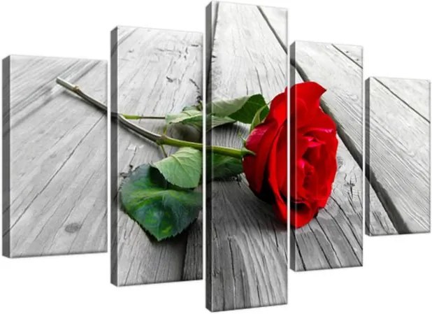 Obraz na plátne Osamelá ruža na móle 100x63cm 1858A_5D