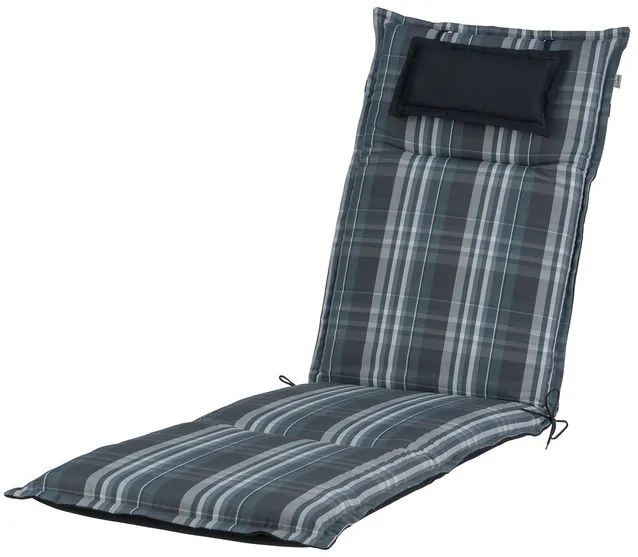 Livarno home Obojstranná podložka na kreslo Toronto, 167 x 50 x 7,5 cm, sivá, 4 kusy  (800006175)