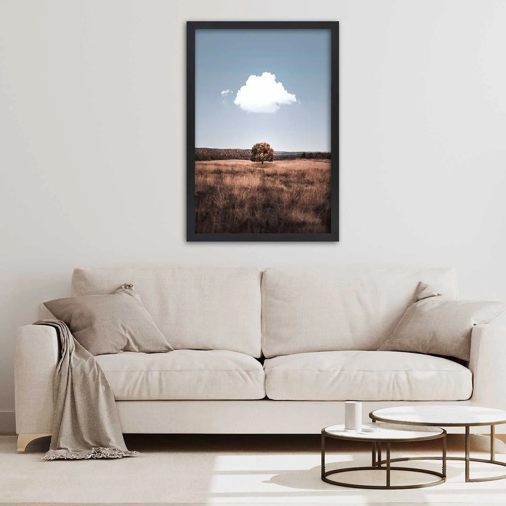 Gario Plagát Osamelý strom a oblak Farba rámu: Bez rámu, Rozmery: 30 x 45 cm