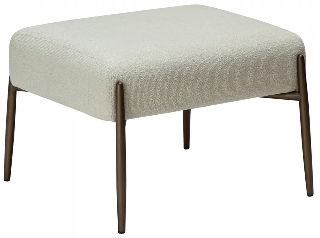 GLAM TABURET bone white/antique brass