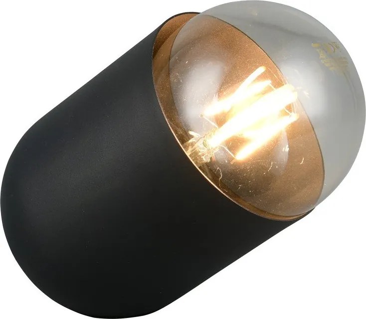 Čierna kovová stolová lampa (výška 13,5 cm) Nara – Reality
