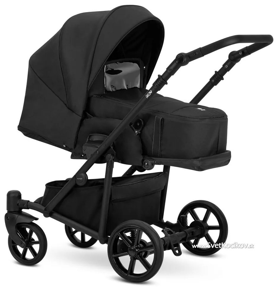 Kočík Kunert Roy black frame 2v1 - black