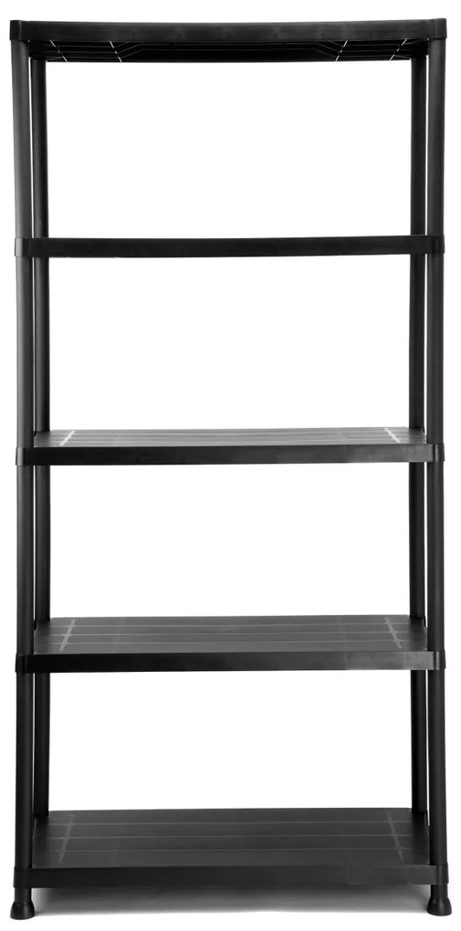 Dílenský plastový regál s 5 policemi MAXER černý