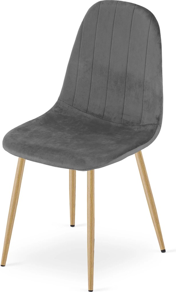 Jedálenská stolička PADVA VELVET, tmavosivá