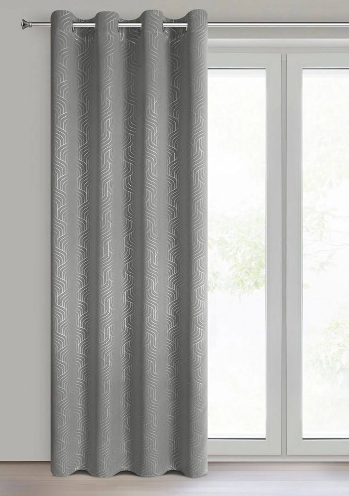 ZÁVES NA KRÚŽKOCH OLETA 140X250 CM VZOROVANÁ