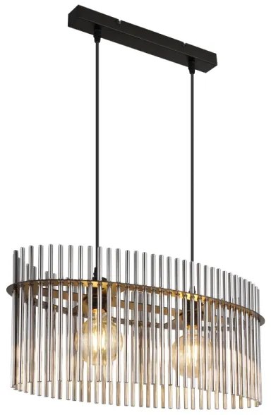Globo 15698H3 - Luster na lanku GORLEY 2xE27/60W/230V čierna