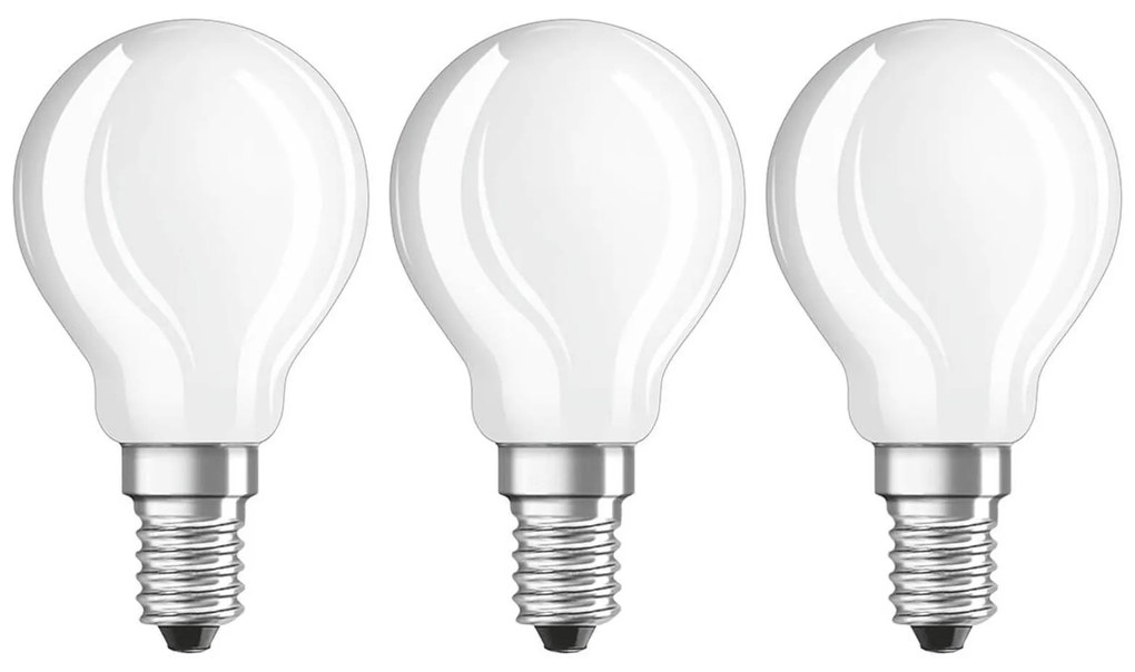 LED žiarovka E14 4W teplá biela 470 lm sada 3 ks