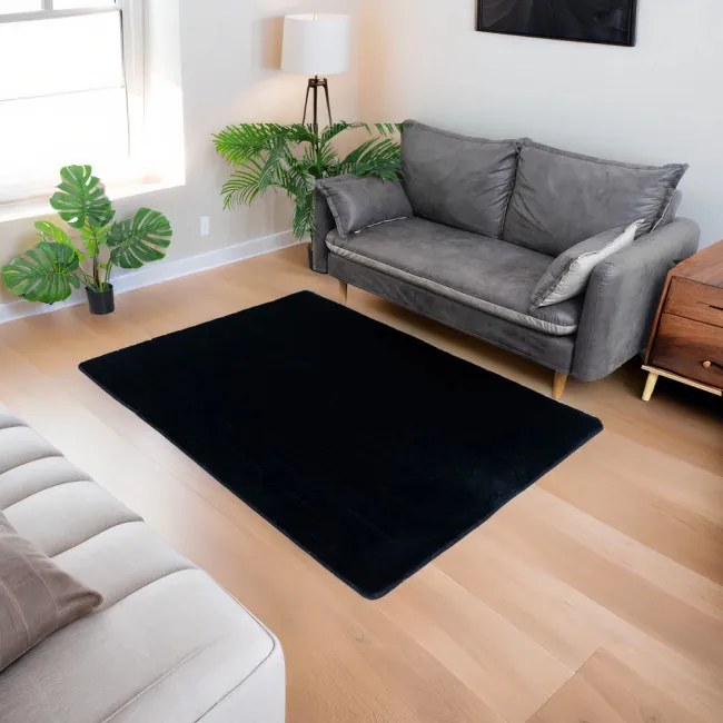 Koberec RABBIT 3D čierny