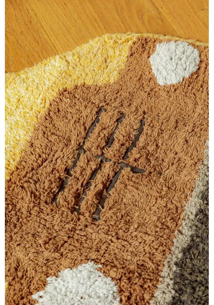 Okrovožltý prateľný/ručne tkaný bavlnený detský koberec 90x130 cm School Bus – Lorena Canals