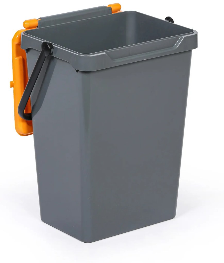 Plastový odpadkový kôš na triedenie odpadu, sivá + žltá, 35 l