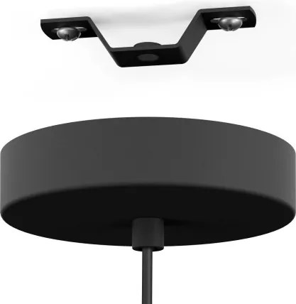 Eglo 901923 - Závesný luster na lanku ARISCANI 1xE27/60W/230V čierna/béžová/dymová