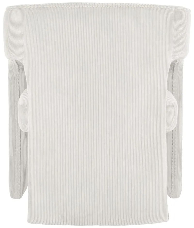 Biele menčestrové kreslo Vigor – Leitmotiv