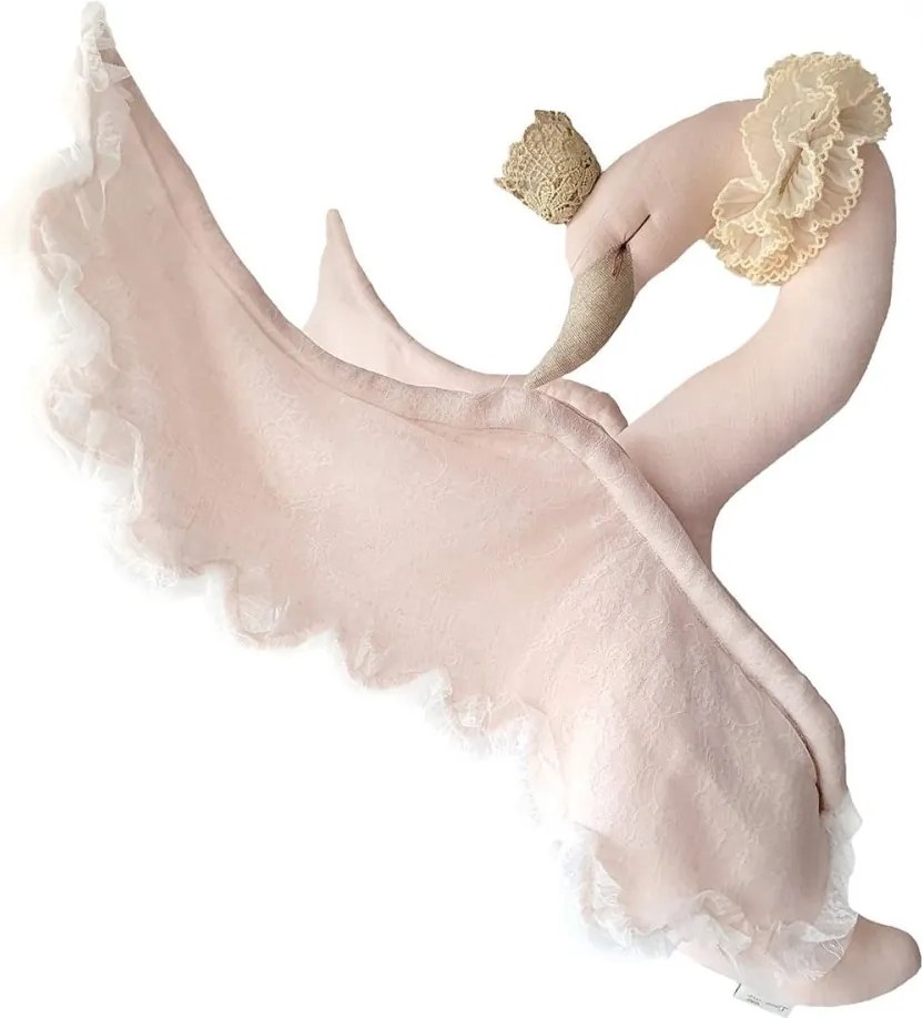 Dekorácia do detskej izby labuť - púdrová