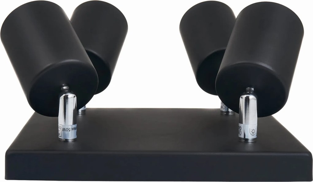 BERGE Bodové svietidlo LED VIKI 4x GU10 čierna