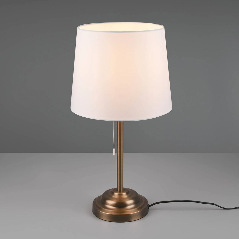 Lindby Alomira stolová lampa, 52 cm, mosadz