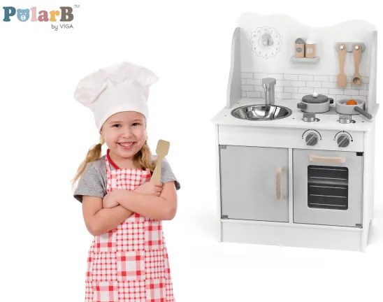 Detská kuchynka Viga 44049 PolarB eco sivá