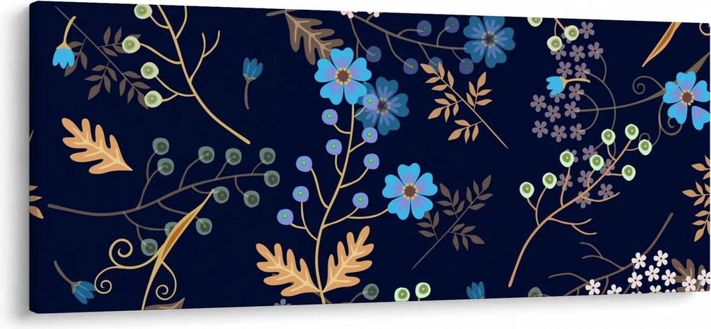 Obraz - Jesenné kvety (120x50 cm)
