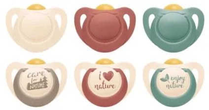 NUK Latexový cumlík NUK For Nature 0-6m 2 ks červená