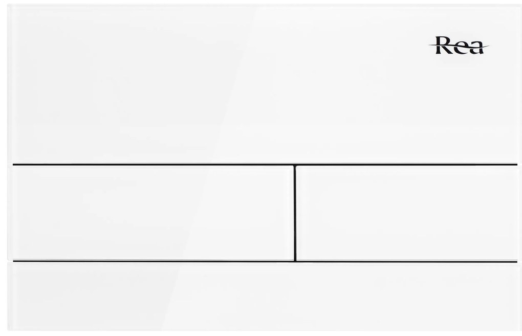 Rea Rea, Podomietkový WC systém K011A-Q + biele sklenené tlačidlo typ T, KPL-E0052