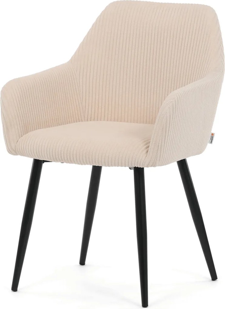 Jedálenská stolička látka/kov DCH-V4009 Farba: Krémová