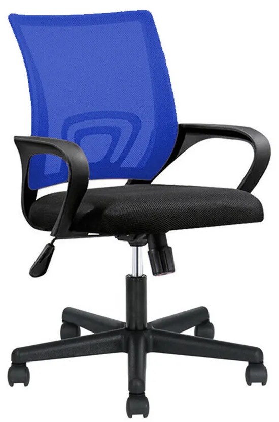 Kancelárska otočná stolička s podrúčkami v rôznych farbách- modrá